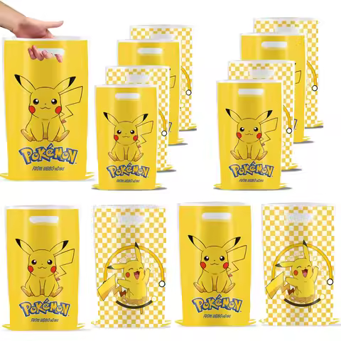 Pokemon Birthday Theme Party Gift Bags Pikachu Candy Bags Packaging Giveaway Pokemon Children Birthd