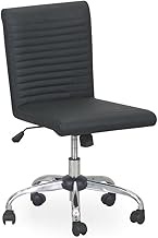 C-222 BK Synthetic Leather (PU) Upholstery Chair, Black/Locking Mechanism, Width 22.4 x Depth 22.8 x