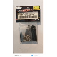 RCTURN LCG01A09 Alloy Front Rear Chassis Brace and Body Post Mount Set for 1/10 LCG RC Crawler - Bla