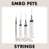 SMRG Pets Disposable Syringe with Needle Injection per Piece Ticks Fleas 1cc 3cc 5cc 10cc