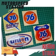 STICKER Pantul Cutting Union 76 Seventy Six Engine Oil Stiker Motor REFLECTIVE