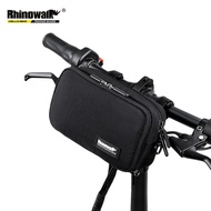 Rhinowalk Handlebar Bike Bags For Brompton and 3Sixty Multifunctional Bicycle Cycling Front Basket Handbag Frame Tube Phone Holder Shoulder Bike Bag