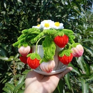 Velvet zinc strawberry flower pot 16cm high (ceramic pot model)