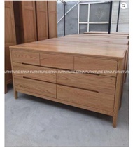 Solid Oak Wood 7-Drawer Cabinet (FREE Delivery)