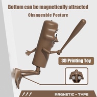 Tung Tung Tung Sahur 3D Printing Brainrot Toy Tung Tung Tung Sahur Movable Joint Assembly Action Fig