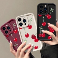 INS Red Cherry Phone Case For Infinix ITEL RS4 A70 80 90 P55 Smart 20 6 7 Note 40s TECNO Pova 6 7 Pr