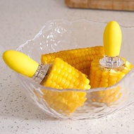 Stainless Steel Grilled Corn Skewer BBQ Salad Corn Fruit Skewer Handle