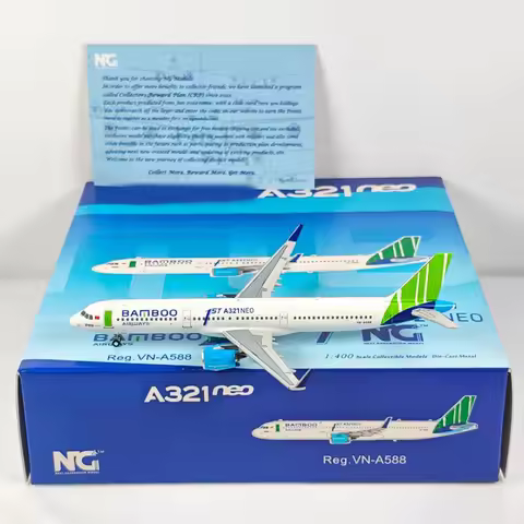 Diecast 1:400 Scale Alloy Vietnam Airlines A321neo VN-A588 Airplane Model Classic Finished Static Co