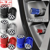 Volkswagen 2/4PCS Set Car Tyre Valve Cap Tire Stem Air Cover Wheel Valve Protector For VW Polo Beetl