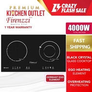 Firenzzi 2200W + 1800W Ceramic Induction Cooker with E.G.O Heating Element iTouch Control FRD-2088 |