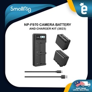SmallRig NP-F970 Battery Charger Set for Sony NP-F970 Battery, Double Slot Charger with LCD Display 