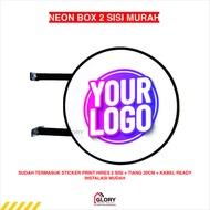 Neon Box 2 Sisi Bulat Terang Berkualitas Outdoor Awet Murah