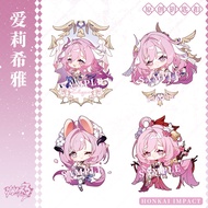Honkai Impact 3 Keychain Elysia Anime Acrylic Key Chain Double-sided Transparent Qute Gift