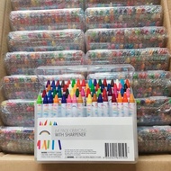 COLOR BOX SET OF 64 CRAYON PLASTIC BOXES FOR KIDS nms