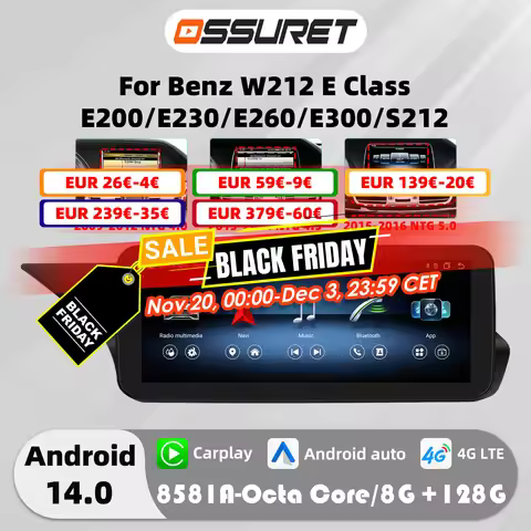 10.25"Android 13 Autoradio For Mercedes Benz W212 E-Class NTG 4.0 4.5 5.0 E200 E230 E260 E300 S212 M