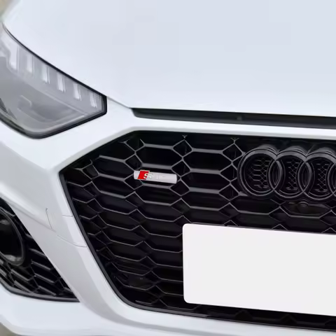2025 Hot Car Front Grille Badge Body Trunk Decoration Sticker Auto SLINE Emblem Accessories for Audi