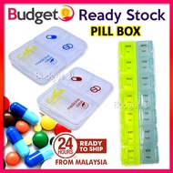 Ready Stock*2pcs Set Pill Box Medicine Case Kotak Ubat Small Storage Box Kotak Kecil 2 IN 1 药盒2件套 (E