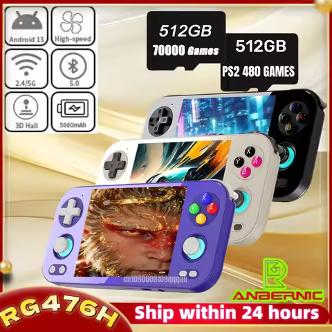 Anbernic RG 476H Retro Handheld Game Console RG476H Android 13 Unisoc T820 4.7 Inch LTPS Touch Scree