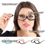 MELODG Rotating Makeup Reading Glasses, Vision Care Colourful Frame Folding Eyeglasses, Fashion Eyew