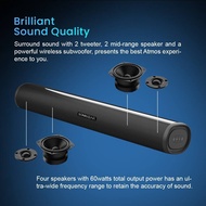 SONICGEAR STUDIOBAR 600HD AIRBASS SOUNDBAR WITH WIRELESS SUBWOOFER 120W MAX OUTPUT BLUETOOTH 5.0 DSP