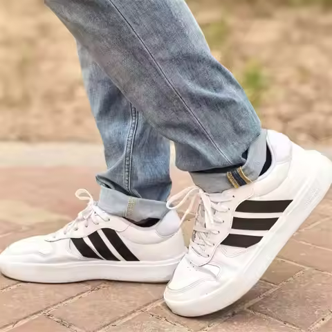 2026 New Adidas IH0856 White Low Top Sneakers Cloudfoam Cushion EVA Sole Classic 3 Stripes Street Sk