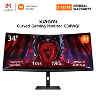 (Official) Xiaomi Curved Gaming Monitor G34WQi 34 Inch 21:9 180Hz High Refresh Rate 1ms Fast Respons