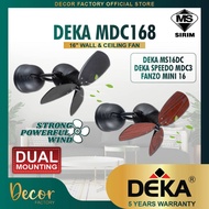 DEKA Fan DEKA MDC168 MS16DC SPEEDO MDC3 FANZO MINI 16" PHOENIX Mounted Designer Fan Mini Wall Ceilin