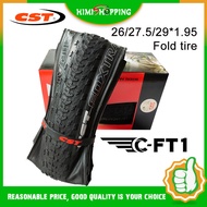 【Available】1PC CST C-FT1 MTB Bike Bicycle Tire tyres 26 27.5 29*1.95 Folding Tyre 120TPI Bicycle tire racing low resistance ultralight EPS Stab-resistant cycling parts