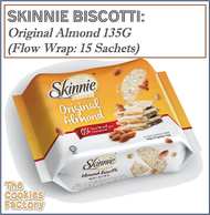 SKINNIE Biscotti: Original Almond 135G - Flow Wrap (9G x 15Sachet)