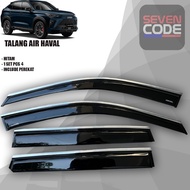 HAVAL BLACK H6 WATER GUTTER WITH CHROME SIDE VISOR HAVAL BLACK WITH CHROME HAVAL H6 BLACK SLIM MODEL