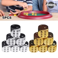 5pcs 16mm Metal Hollow Dice Set High-Quality 6 Sided Rounded Corners Game Dice For Club Family Parti
