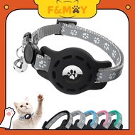 Waterproof Airtag Cat Collar, Breakaway Cat Airtag Collar with Luminous & Reflective Pattern Strap