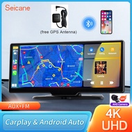 Seicane 10.26" Dash Cam Rearview Camera Wifi Apple Carplay Android Auto 4K DVR GPS Navigation Video Recorder Dashboard Dual Len 24H Park AUX