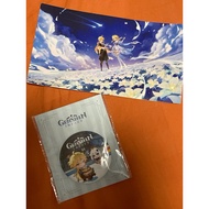 Genshin X Domino pizza  Badge and postcard