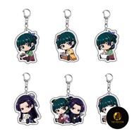 Pharmacy Whispering Girl Cat Lace Pendant Acrylic Keychain