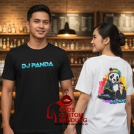 DJ PANDA DISTRO T-SHIRT DJ PANDA TSHIRT UNISEX FOR KIDS AND ADULTS 100% COTTON COMBED 30S PREMIUM
