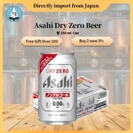 (6/24 Cans) Asahi Dry Zero Beer 0 Calorie 0 Sugar Non-alcoholic Beer 350ml 0% Japan Export