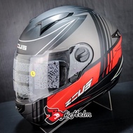 HELM ZEUS ZS 811 MATT BLACK J20 RED | FULL FACE