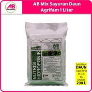 Ready Ab Mix Nutrisi Hidroponik Sayur / Sayuran Daun Agrifam 1 Liter