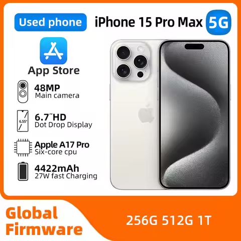 Apple iphone 15 Pro Max 5G 256GB/512GB/1T ROM 6.7inch 2796x1290 Screen iOS17 All Colours in Good Con