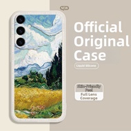 DAOWAIREN | Starry Sky & Sunflower Retro Liquid Silicone Phone Case For Samsung A55 5G