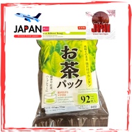 Daiso Tea Filter Bag 92 Pcs [Made in Japan] | Gusseted Bottom for Loose Leaf Tea & Herbs