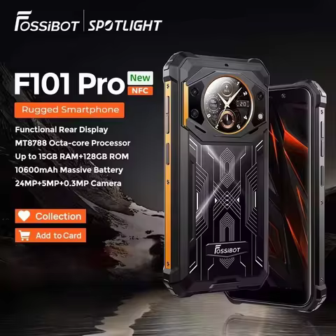 Fossibot F101 Pro Rugged Smartphone 10600mAh 15GB+128GB IP68 Waterproof Mobile Phone Global Version