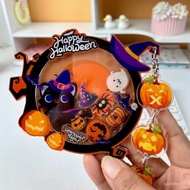 Xiaohongshu Same Style Halloween the Hokey Pokey Cute Cat Super Cute Acrylic Package Pendant Gift for Friends Girlfriend