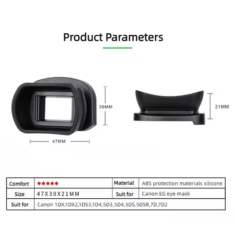 Rubber EG EyeCup Eyepiece Cap for Canon 1DX 1DX2 1D X II 1DS3 1D4 5D3 5D Mark III IV 5D4 5DS 5DSR 7D