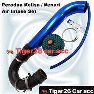 Perodua Kelisa Kenari Air Filter Ram Pipe Piping Intake Kit Set With 2.5" Inch Open Pod HKS Green Mu