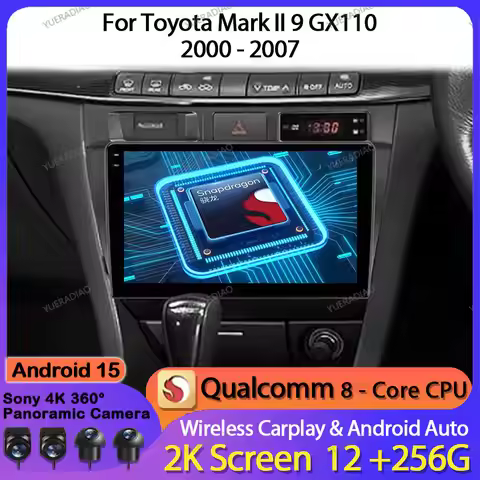 Android 15 Car Radio For Toyota Mark II 9 GX110 2000 - 2007 BT Multimedia Stereo Video Player GPS NA