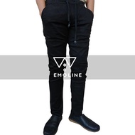 EI2C EMOLINE - PREMIUM RUBBER LONG CHINO PANTS - MEN'S LONG PANTS - BLACK, 29 564C