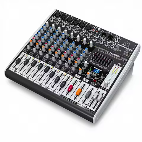 Behringer XENYX X1222USB Premium 16-Input 2/2-Bus Mixer Mic Preamps Compressors British EQ 24-Bit Mu