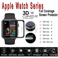 3D Tempered Glass Screen Protector Apple Watch iWatch 42 38 44mm 40mm Series 1 2 3 4 5 6 SE Clear Gl